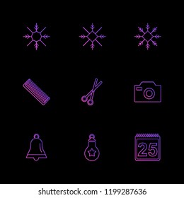 Set of 9 icons