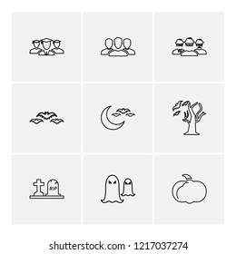 Set of 9 icons