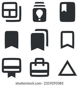 Juego de 9 iconos Acciones. Icono Web de línea delgada de colección de vectores. tendencia moderna en el estilo. Conjunto de símbolos lineales. Gran conjunto de iconos de la interfaz de usuario. UI de usuario