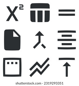 Conjunto de 9 iconos Editor. Iconos modernos de línea delgada. Contorno a signos aislados. Conjunto de iconos lineales. Un gran icono de interfaz de usuario en un diseño plano. UI de usuario