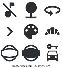Conjunto de 9 iconos Imagen. Iconos modernos de línea delgada. Contorno a signos aislados. Conjunto de iconos lineales. Paquete de iconos finos rellenos. UI y UX