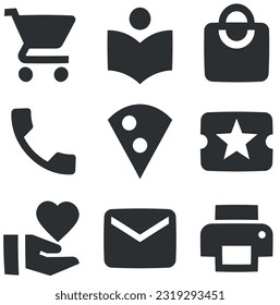 Conjunto de 9 iconos Imagen. Icono Web de línea delgada de colección de vectores. Contorno a signos aislados. Conjunto de iconos lineales. Un gran icono de interfaz de usuario en un diseño plano. UI de usuario