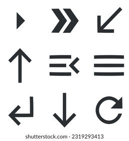Set of 9 icons Maps. Vector collection thin line Web icon. modern trend in the style. for mobile and web. Big UI icon set. UX UI