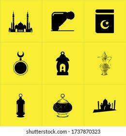 Set Of 9 Icons Such As Escape Velocity, Shaving, Outsail, Shahada, Outspeed, Battle Cruiser, Swith, Spiritual, Festivity