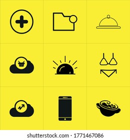 Set of 9 icons such as symbol, medical, icon, sign, isolated, logos, professional