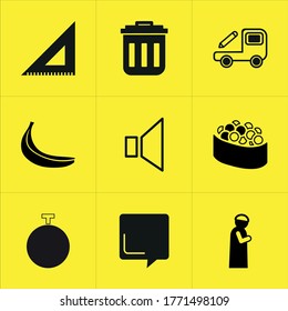 Set of 9 icons such as symbol, data, shadow, arrow, upload, sign, arrows