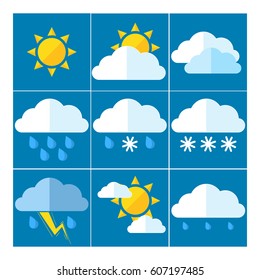 A set of 9 icons for weather forecasting for your site!