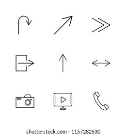 Set of 9 icons, for web, internet, mobile apps, interface design: business, finance, shopping, communication, fitness, computer, media, transportation, travel, easter, christmas, summer, device