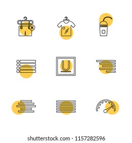 Set of 9 icons, for web, internet, mobile apps, interface design: business, finance, shopping, communication, fitness, computer, media, transportation, travel, easter, christmas, summer, device