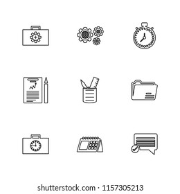 Set of 9 icons, for web, internet, mobile apps, interface design