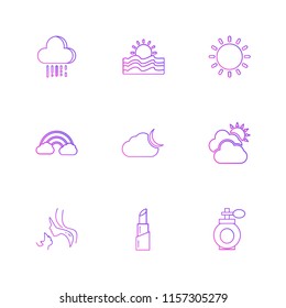 Set of 9 icons, for web, internet, mobile apps, interface design