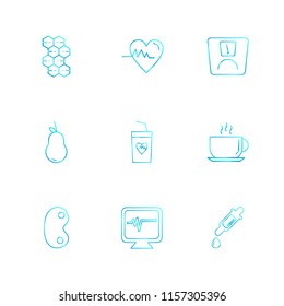 Set of 9 icons, for web, internet, mobile apps, interface design
