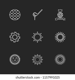 Set of 9 icons, for web, internet, mobile apps, interface design: business, finance, shopping, communication, fitness, computer, media, transportation, travel, easter, christmas, summer, device