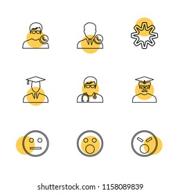 Set of 9 icons, for web, internet, mobile apps, interface design: business, finance, shopping, communication, fitness, computer, media, transportation, travel, easter, christmas, summer, device