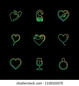 Set of 9 icons, for web, internet, mobile apps, interface design: business, finance, shopping, communication, fitness, computer, media, transportation, travel, easter, christmas, summer, device