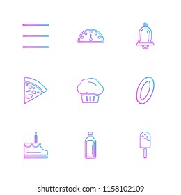 Set of 9 icons, for web, internet, mobile apps, interface design: business, finance, shopping, communication, fitness, computer, media, transportation, travel, easter, christmas, summer, device