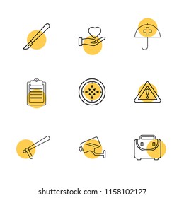 Set of 9 icons, for web, internet, mobile apps, interface design: business, finance, shopping, communication, fitness, computer, media, transportation, travel, easter, christmas, summer, device