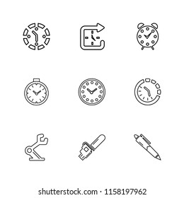 Set of 9 icons, for web, internet, mobile apps, interface design: business, finance, shopping, communication, fitness, computer, media, transportation, travel, easter, christmas, summer, device
