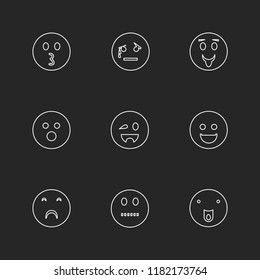 Set of 9 icons, for web, internet, mobile apps, interface design: business, finance, shopping, communication, fitness, computer, media, transportation, travel, easter, christmas, summer, device