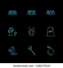 Set of 9 icons, for web, internet, mobile apps, interface design: business, finance, shopping, communication, fitness, computer, media, transportation, travel, easter, christmas, summer, device