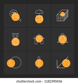 Set of 9 icons, for web, internet, mobile apps, interface design: business, finance, shopping, communication, fitness, computer, media, transportation, travel, easter, christmas, summer, device