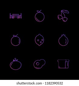 Set of 9 icons, for web, internet, mobile apps, interface design: business, finance, shopping, communication, fitness, computer, media, transportation, travel, easter, christmas, summer, device
