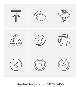 Set of 9 icons, for web, internet, mobile apps, interface design: business, finance, shopping, communication, fitness, computer, media, transportation, travel, easter, christmas, summer, device