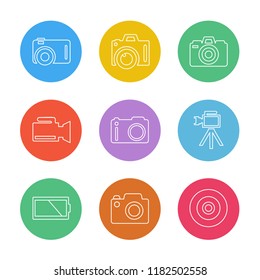 Set of 9 icons, for web, internet, mobile apps, interface design: business, finance, shopping, communication, fitness, computer, media, transportation, travel, easter, christmas, summer, device
