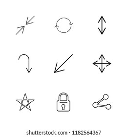 Set of 9 icons, for web, internet, mobile apps, interface design: business, finance, shopping, communication, fitness, computer, media, transportation, travel, easter, christmas, summer, device