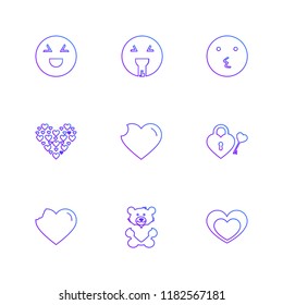 Set of 9 icons, for web, internet, mobile apps, interface design: business, finance, shopping, communication, fitness, computer, media, transportation, travel, easter, christmas, summer, device