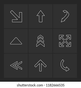 Set of 9 icons, for web, internet, mobile apps, interface design: business, finance, shopping, communication, fitness, computer, media, transportation, travel, easter, christmas, summer, device