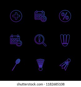 Set of 9 icons, for web, internet, mobile apps, interface design: business, finance, shopping, communication, fitness, computer, media, transportation, travel, easter, christmas, summer, device