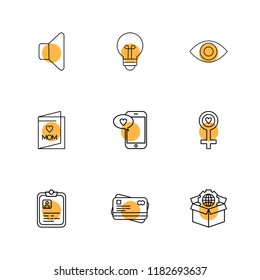 Set of 9 icons, for web, internet, mobile apps, interface design: business, finance, shopping, communication, fitness, computer, media, transportation, travel, easter, christmas, summer, device