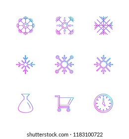 Set of 9 icons, for web, internet, mobile apps, interface design: business, finance, shopping, communication, fitness, computer, media, transportation, travel, easter, christmas, summer, device
