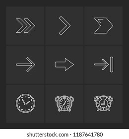Set of 9 icons, for web, internet, mobile apps, interface design: business, finance, shopping, communication, fitness, computer, media, transportation, travel, easter, christmas, summer, device