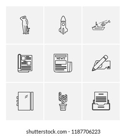 Set of 9 icons, for web, internet, mobile apps, interface design: business, finance, shopping, communication, fitness, computer, media, transportation, travel, easter, christmas, summer, device