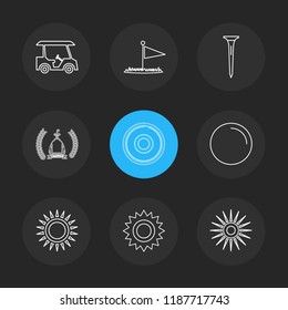 Set of 9 icons, for web, internet, mobile apps, interface design: business, finance, shopping, communication, fitness, computer, media, transportation, travel, easter, christmas, summer, device