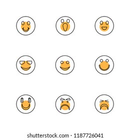 Set of 9 icons, for web, internet, mobile apps, interface design: business, finance, shopping, communication, fitness, computer, media, transportation, travel, easter, christmas, summer, device
