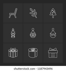Set of 9 icons, for web, internet, mobile apps, interface design: business, finance, shopping, communication, fitness, computer, media, transportation, travel, easter, christmas, summer, device