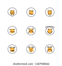 Set of 9 icons, for web, internet, mobile apps, interface design: business, finance, shopping, communication, fitness, computer, media, transportation, travel, easter, christmas, summer, device