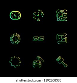 Set of 9 icons, for web, internet, mobile apps, interface design: business, finance, shopping, communication, fitness, computer, media, transportation, travel, easter, christmas, summer, device