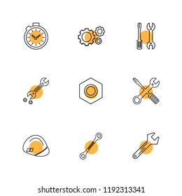 Set of 9 icons, for web, internet, mobile apps, interface design: business, finance, shopping, communication, fitness, computer, media, transportation, travel, easter, christmas, summer, device