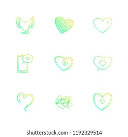 Set of 9 icons, for web, internet, mobile apps, interface design: business, finance, shopping, communication, fitness, computer, media, transportation, travel, easter, christmas, summer, device