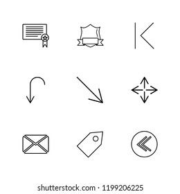 Set of 9 icons, for web, internet, mobile apps, interface design: business, finance, shopping, communication, fitness, computer, media, transportation, travel, easter, christmas, summer, device