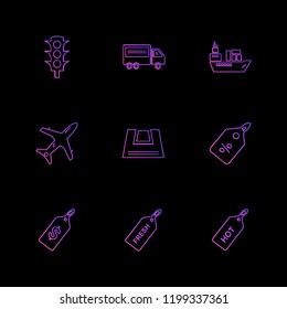 Set of 9 icons, for web, internet, mobile apps, interface design: business, finance, shopping, communication, fitness, computer, media, transportation, travel, easter, christmas, summer, device