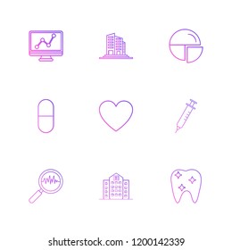 Set of 9 icons, for web, internet, mobile apps, interface design: business, finance, shopping, communication, fitness, computer, media, transportation, travel, easter, christmas, summer, device