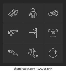 Set of 9 icons, for web, internet, mobile apps, interface design: business, finance, shopping, communication, fitness, computer, media, transportation, travel, easter, christmas, summer, device