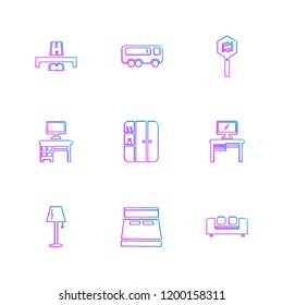 Set of 9 icons, for web, internet, mobile apps, interface design: business, finance, shopping, communication, fitness, computer, media, transportation, travel, easter, christmas, summer, device