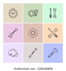Set of 9 icons, for web, internet, mobile apps, interface design: business, finance, shopping, communication, fitness, computer, media, transportation, travel, easter, christmas, summer, device