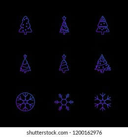 Set of 9 icons, for web, internet, mobile apps, interface design: business, finance, shopping, communication, fitness, computer, media, transportation, travel, easter, christmas, summer, device